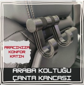 Resim Toprakshop Araba Koltuğu Başlığı Çanta Kancası 
