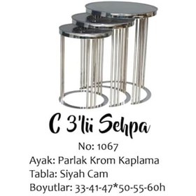 Resim Brc Bufalo Zigon Model 1012 Düz Siyah Temper Cam Gümüş Renk Kapl 