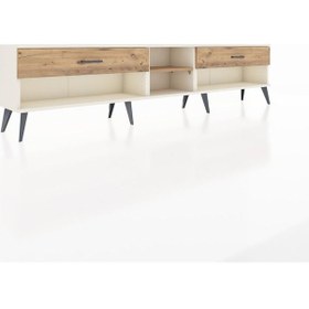 Resim Arges Tv Ünitesi Tek Raflı 2 Çekmeceli 220x30x51 Aytaşı-çam Atlas Çam/atlas Çam - Aytası 