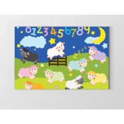 Resim Deniz Çerçeve Gece Kuzucukları ve Rakamlar Tablosu-Çerçevesiz - 70 x 100 cm 