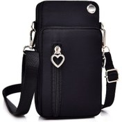 Resim Unisex Kadın Erkek Crossbody Çanta Su Geçirmez Cep B1298b Siyah 