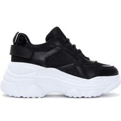 Resim Derimod Kadın Siyah Kalın Tabanlı Sneaker 25SFE210114 