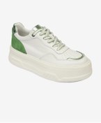 Resim Greyder Kadın Beyaz Yeşil Hakiki Deri Sneaker Ayakkabı 4Y2SA59041 