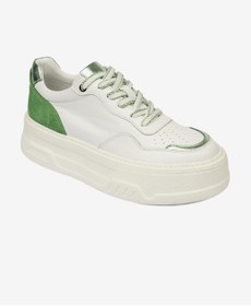 Resim Greyder Kadın Beyaz Yeşil Hakiki Deri Sneaker Ayakkabı 4Y2SA59041 