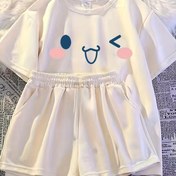Resim Kızlar için Yazlık Kıyafet 2025 Yeni Orta-Büyük Gençler için Kore Stili Rahat Şort ve T-Shirt İki Parça Set Trendy, Dış Mekanlar için 