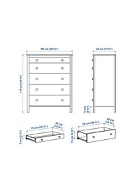Resim 5 Çekmeceli Şifonyer, Koppang Meridyendukkan Beyaz Renk 90x113 Cm 