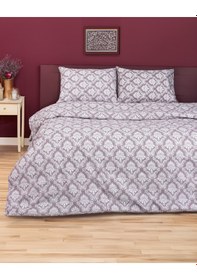 Resim Desenli Çift Kişilik Nevresim Takımı Mor 