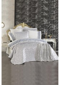 Resim Çeyiz Diyarı Şal 10 Parça Battaniyeli Çeyiz Seti Gri Gri 