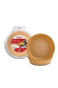 Resim KAFEM Airfryer Pişirme Kağıdı Yuvarlak 16cm 25 li x 20 Paket (Koli) 