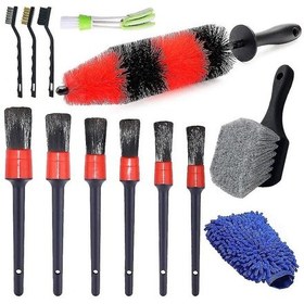 Resim Fitosy 13 Parça Araba Jant Fırçası Seti, Araba Detaylandırma Seti, 17 İnç Uzunluğunda Yumuşak Tekerlek - Kaiyi 