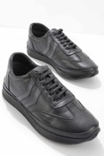 Resim Bambi Siyah Hakiki Deri Erkek Sneaker E01902451103 