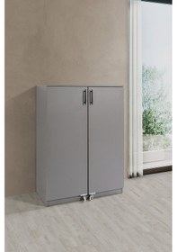 Resim Kiler, Blesk 2 Kapaklı Küçük Erzak Kiler Mutfak Dolabı Antrasit Renkli 