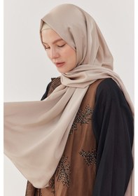 Resim Mirsoy Scarf Kum Saten Şal - Bej Bej 