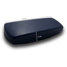 Resim NEXTA 444 Metal Optik Gözlük Kutusu (pu Lacivert Deri Kaplı) 