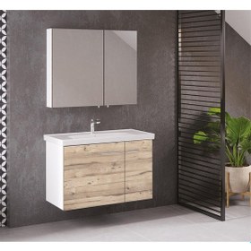 Resim Denko Terra 90 Cm Mdf Alize Banyo Dolabı Takımı Ter 90A Çok Renkli 