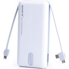 Resim Sword SW-20PO3 20000 mAh Kendinden Kablolu Powerbank 