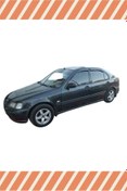 Resim Genel Markalar Honda Civic Euro Hb 1996-2001 Modellerine Özel 4'lü Mügen Tip Cam Rüzgarlığı 