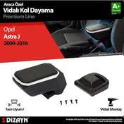 Resim S-dizayn Opel Astra J Abs Vidalı Kol Dayama Kolçak Gri 2009-2016 