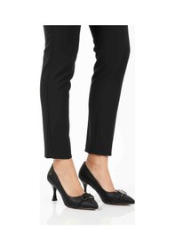 Resim Pierre Cardin Siyah Saten İnce Topuklu Kadın Abiye Ayakkabı Pc-55201 Z Siyah Saten 