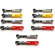 Resim Teknik Moc Parçaları İçin 10 Adet Yapı Taşı Sert Yay Kendinden Kilitli Tuğlalar Amortisör Erişimi 