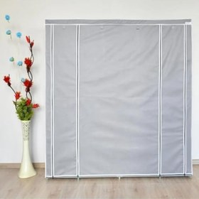 Resim DOUBLE ASKILIKLI ÇELİK PROFİLLİ BEZ DOLAP - GRİ 