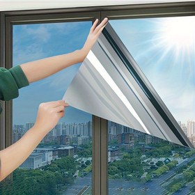 Resim 1 adet Cam Sticker Ofis için Isı Yalıtım Filmi, Anti-Bakış ve Güneşlik Pencere Filmi, Anti-Ultraviyole Gölgeleme Filmi, Balkon Ofis Tek Yönlü Perspektif Sticker Filmi 