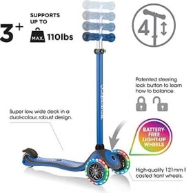 Resim Hd Group Globber Çocuk Primo Plus ile Işık Kadar Tekerlekli Scooter, Çocuk, Primo Plus With Light Up Wheels 