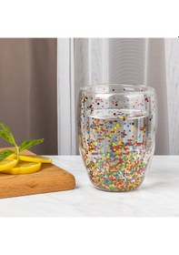 Resim Glass In Love Çift Cidarlı Bardak - Simli 