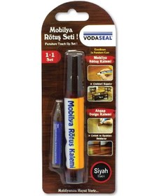 Resim Vodaseal Mobilya Rötuş Kalemi Seti 1+1 Siyah 