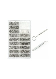 Resim Geeroyoo Gözlük Tamir Vidaları Seti - 1000 Parça Paslanmaz Çelik Vida Ve Alet Takımı 