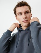 Resim Kapşonlu Sweatshirt Kanguru Cep Detaylı Uzun Kollu Şardonlu 