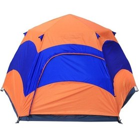 Resim Newdaki Çift Katlı Tam Otomatik 10-12 Kişilik Kamp Çadırı Turuncu 