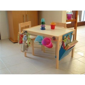 Resim Latt Masif Çam Ahşap Çocuk Oyun Yemek Aktivite Masası Ahşap 