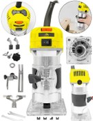 Resim Daflong 6 Kademe Devir Ayarlı Formika Traşlama Freze Makinesi 6 Mm + 12 Adet Uç Hediye-SARI 