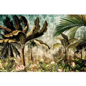 Resim Amazon Ormanı Tropikal Yapraklar Duvar Kağıdı 
