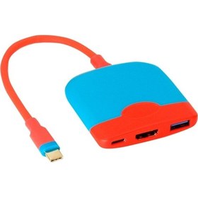 Resim H0231 Mobil / Nintendo Switch Genişletme Yuvası Taşınabilir Tabanı Uyumlu Kırmızı Mavi 