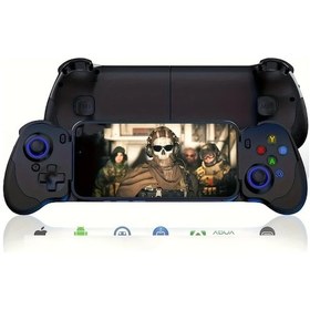Resim Elmpaly Black Type C Oyun Kumandası İphone Uyumlu 15 16 Android Usb C Telefon İçin Hall Efekt Joystick Tetikli Bulut Oyun Kolu 