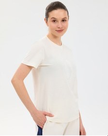 Resim Skechers W Regular Fit Graphic T-shirt Kadın Beyaz Tshirt S2610057-3855 