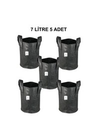 Resim Serapot Kumaş Saksı 7 Litre 5 Adet 