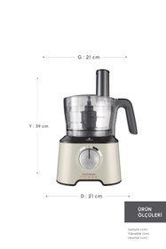 Resim Karaca Mastermaid Power Essential Red Mutfak Robotu 