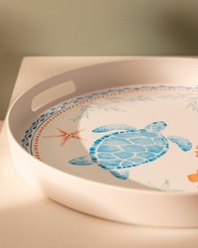 Resim Madame Coco Turtle Yuvarlak Tepsi Teps0000000095 