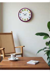 Resim Büro Ev Ofis Çocuk Odası Duvar Saati İçin 36cm Pembe Mekanizma Diğer 