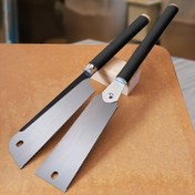 Resim Japon Çekme Testeresi SK5 Esnek Bıçak El Testeresi 6-10/17TPI 23.62cm Çift Kenarlı Bıçak, 17 TPI 25.4cm Tek Kenarlı Bıçak Düz Kesim Testeresi Ahşap İşleme Araçları için 