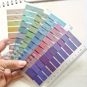 Resim 200 Renkli PET Yapışkan Notlar - Yazılabilir & Yeniden Yerleştirilebilir Şeffaf Sayfa Etiketleri, Dosya, İndeksleme, Ofis, Ev Organizasyonu için Kendinden Yapışkanlı Kitap Ayracı Sekmeleri (200 Adet), Canlı Renkler, Dayanıklı Kırtasiye Malzemeleri 