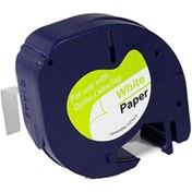 Resim Genel Markalar DYMO LetraTag 59421 KAÐIT BEYAZ ETÝKETE SÝYAH (S0721510) (12mm x 4M) Etiket 