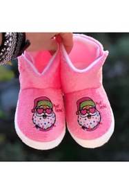 Resim Pandalina Çocuk Panduf Yeni Yıl Figürlü Cırt Cırtlı Kız Çocuk Noel Panduf 