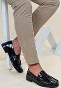Resim The Hope Shoes Corcik Siyah Rugan Püsküllü Klasik Erkek Kundura Ayakkabı 