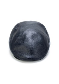 Resim Tamer Tanca Erkek Hakiki Deri Şapka 524 1106 Lndn Spk Sk23/24 Lacı Jumbo Lacivert 
