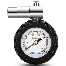 Resim Honeybeeshop Siyah 160psı Mekanik Bisiklet Lastik Basinc Olcer Analitik Kadranli Dayanikli Bisiklet Arac 