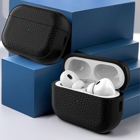 Resim AirPods1/2, AirPods Pro, AirPods Pro 2, AirPods3 ve AirPods4 Uyumlu TPU Simülasyon Deri Kılıf - Şık Tasarım, Tam Koruma ve Anahtarlık Dahil 